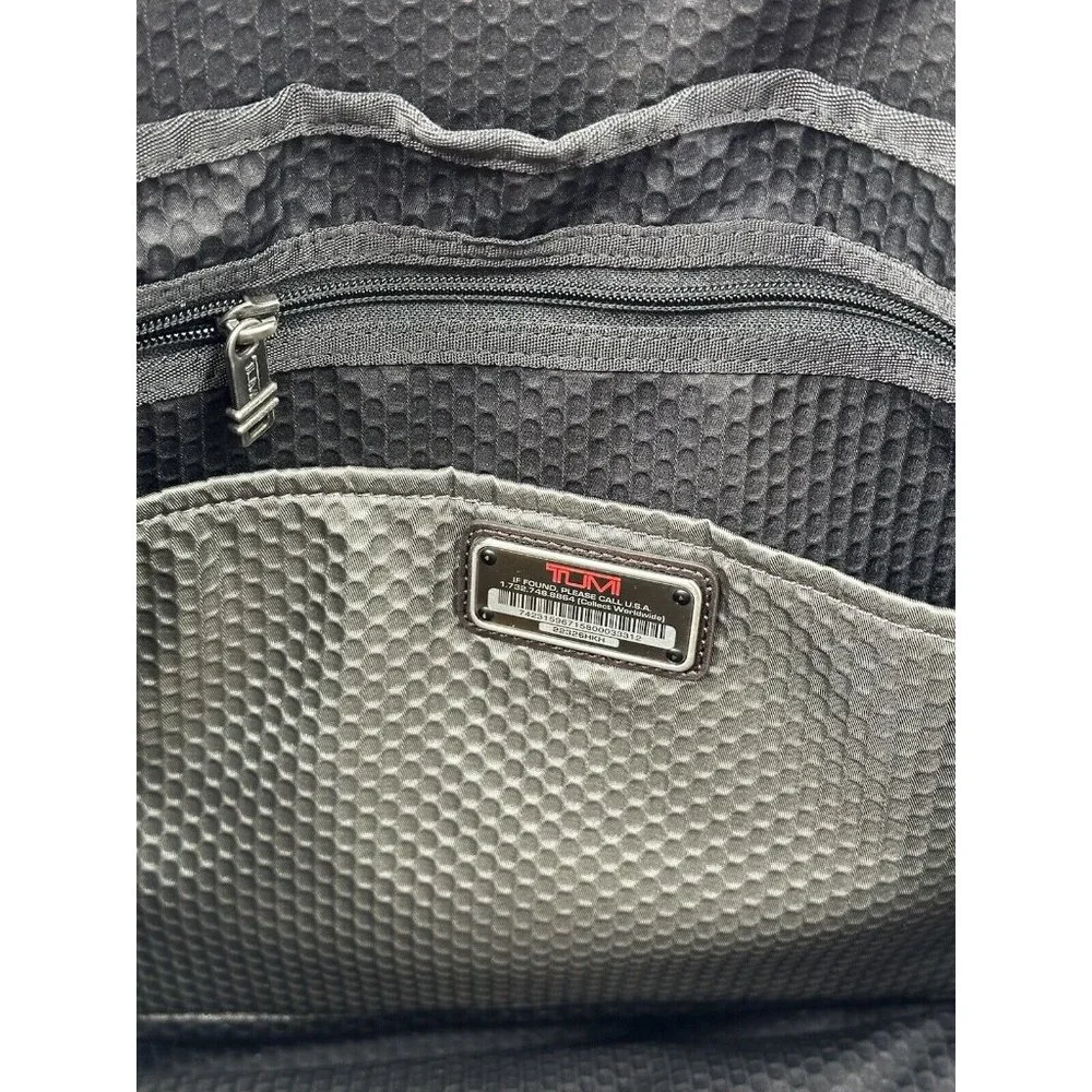 TUMI ALPHA BRAVO Beaufort Ballistic Nylon & Leather Hand Travel Bag 15”x16.5”